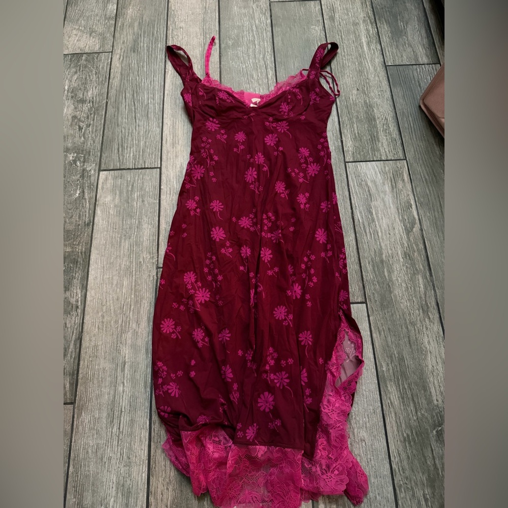 New Free People Party Crasher Midi Slip Dress - Picture 3 of 4